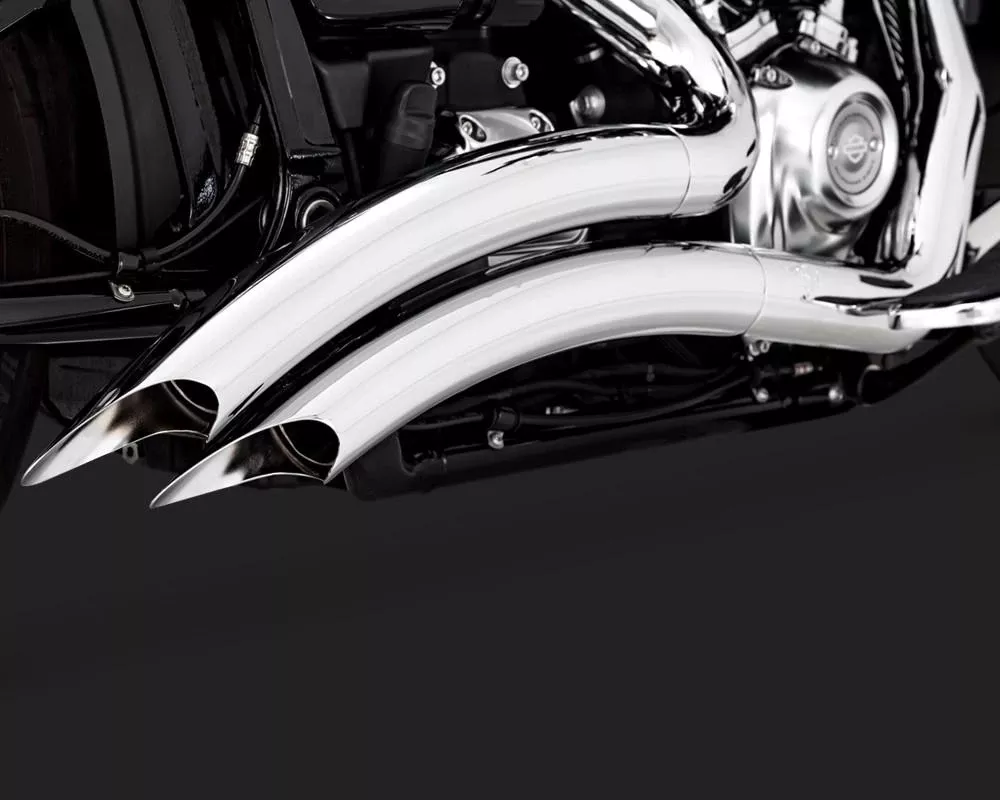 Vance & Hines Big Radius Exhaust for '18-24 Harley Davidson FXDR 114, Fat Boy, Breakout Softail Models - Chrome (49-State Emissions Compliant)