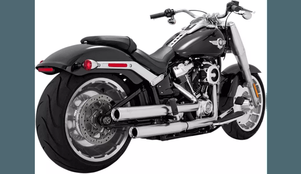 Vance & Hines Eliminator 300 Slip On Mufflers for '18-Up Harley Davidson Softail Models - Chrome (49-state emissions compliant)