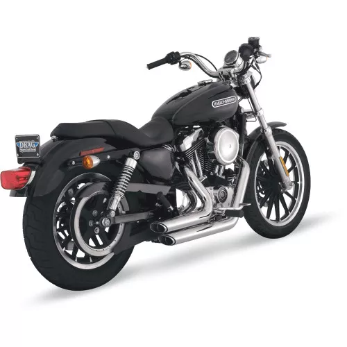 Vance & Hines Shortshots Staggered Exhaust for 2004-2013 Harley Sportster - Chrome
