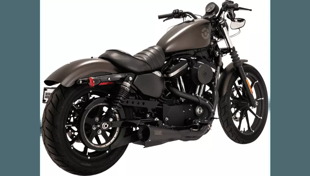Vance & Hines Stainless Steel 2-into-1 Upsweep Exhaust System for '14-22 Harley Davidson XL Sportster Models - Black (except RH Sportster) 49-state emissions compliant