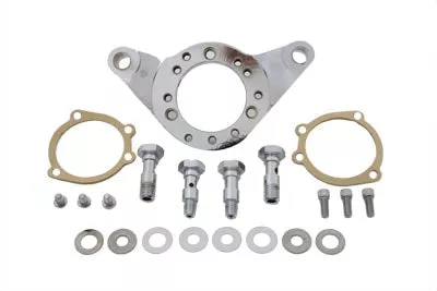 VTwin Billet Chrome Air Cleaner Bracket Kit S&S E and G Carburetor