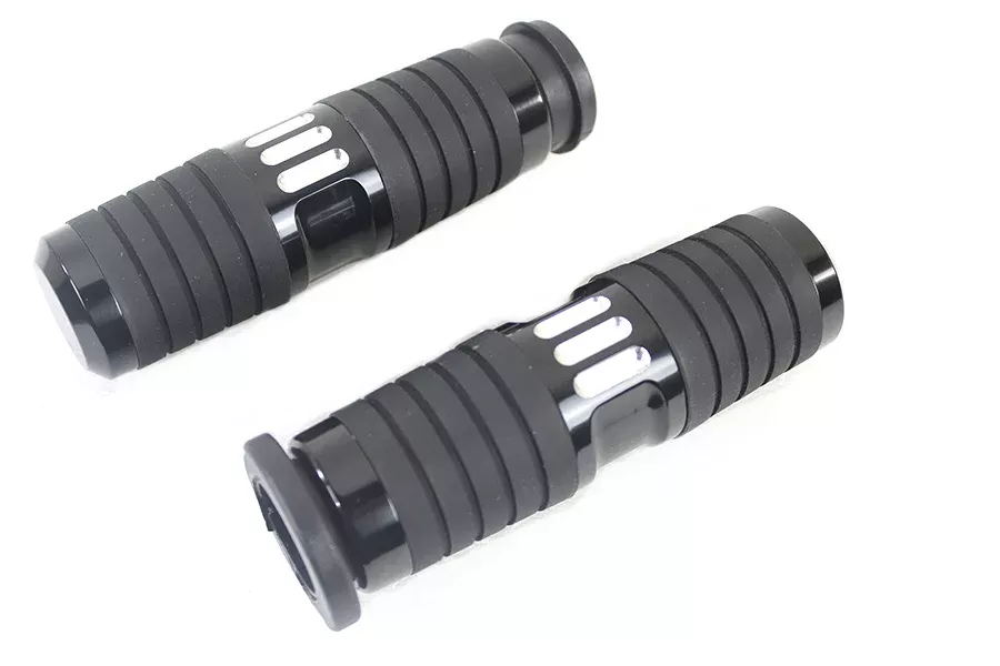 VTwin Black TBW Handlebar Hand Grip Set 2008-2025 Harley Dyna Softail Touring