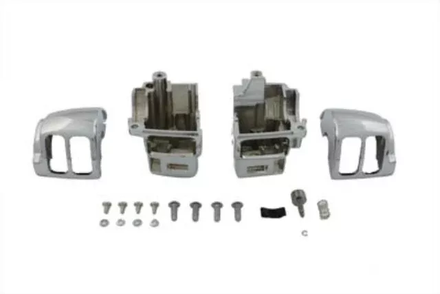 Vtwin Chrome Handlebar Switch Housing Kit 1996-2013 Harley Davidson Touring FLHR