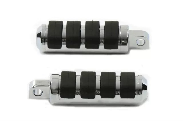 Vtwin Chrome Small Motorcycle Cats Paw Footpeg Set fits Harley Davidson