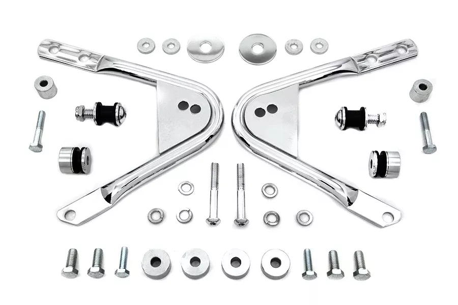 VTwin Detachable Solo Luggage Rack Docking Hardware Kit 1997-2008 Harley Touring