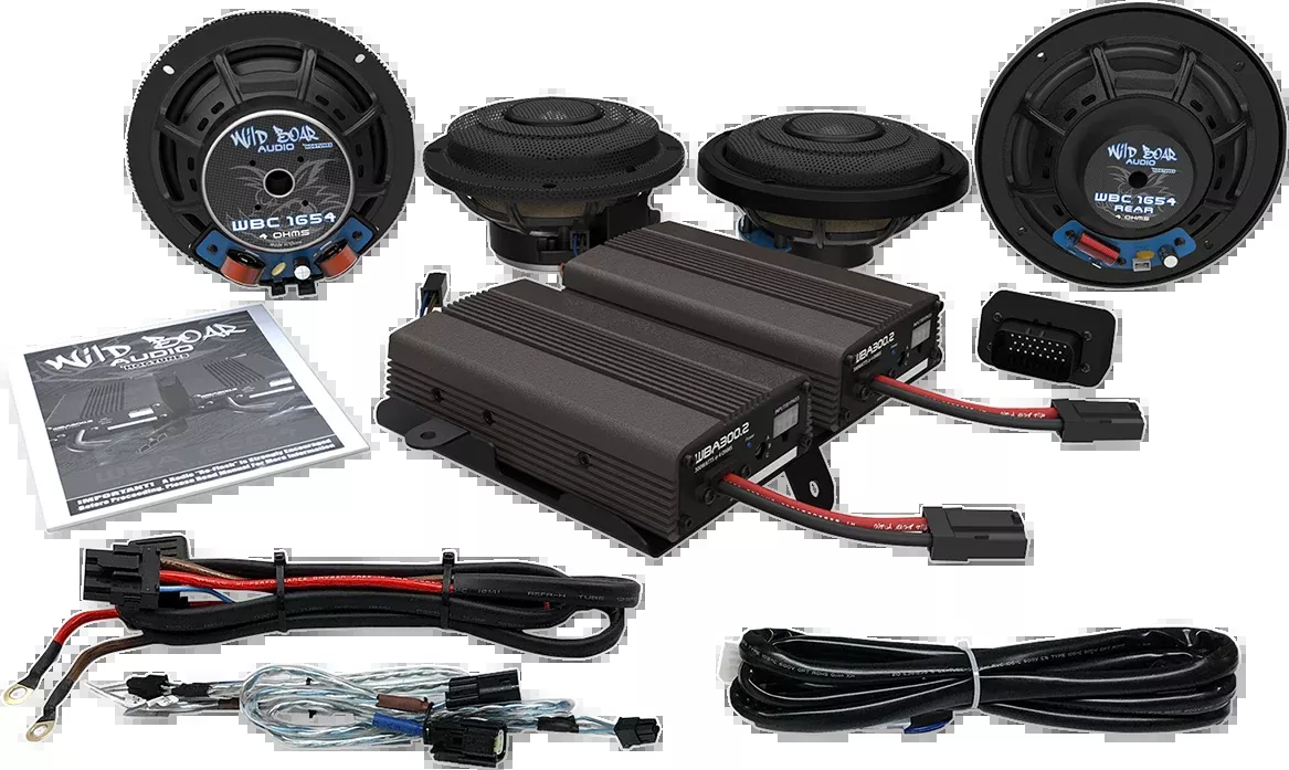 Wild Boar 600w Speaker Amplifier Kit 2014-2021 Harley Electra Glide Ultra CVO