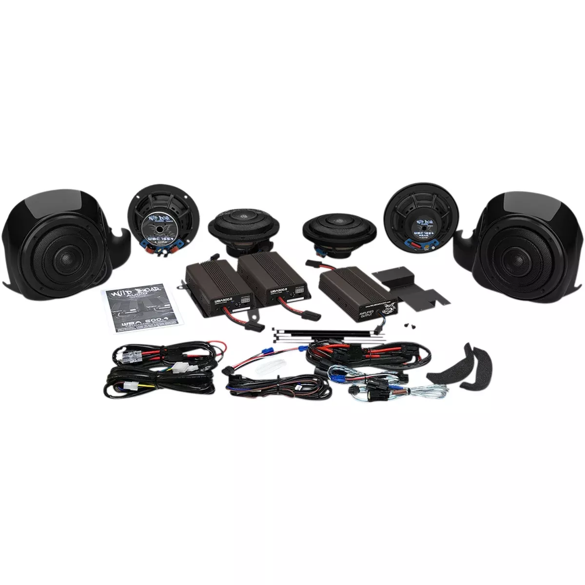 Wild Boar Audio WBA Whole HOG Speaker And Amplifier Kit - WBA WHOLE HOG KIT For Harley Touring 2014-2024
