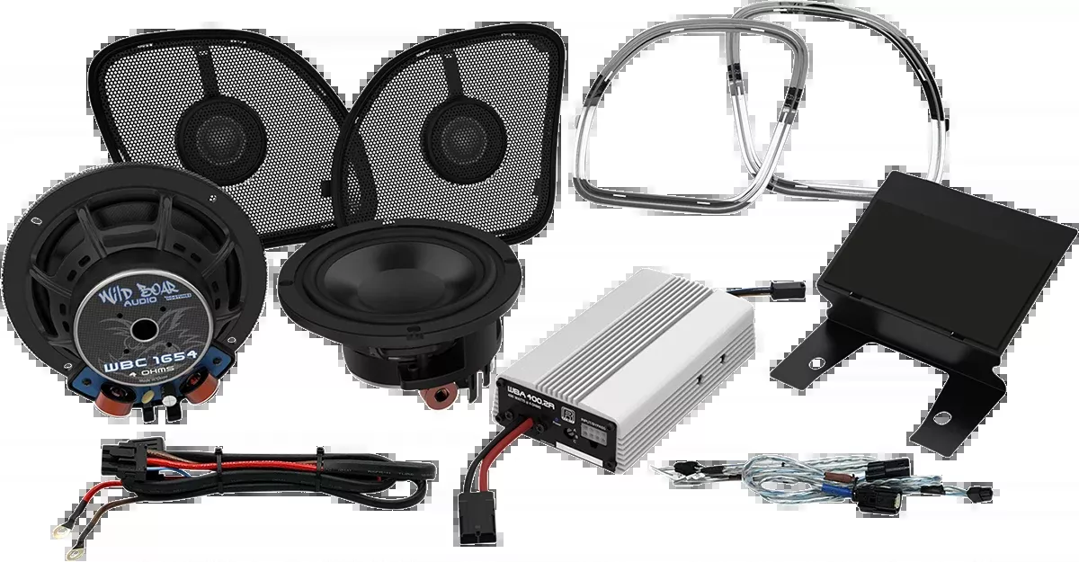 Wild Board 400w Front Fairing Speaker & Amp Kit 2015-2023 Harley Road Glide FLTR