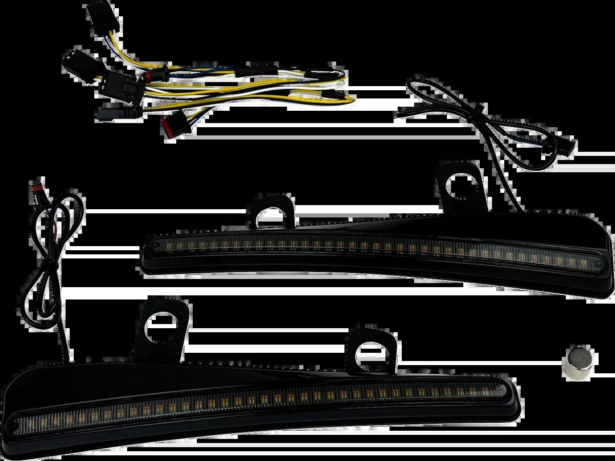 Windshield Trim - LED - Turn Signal - Black - Smoke Lens
