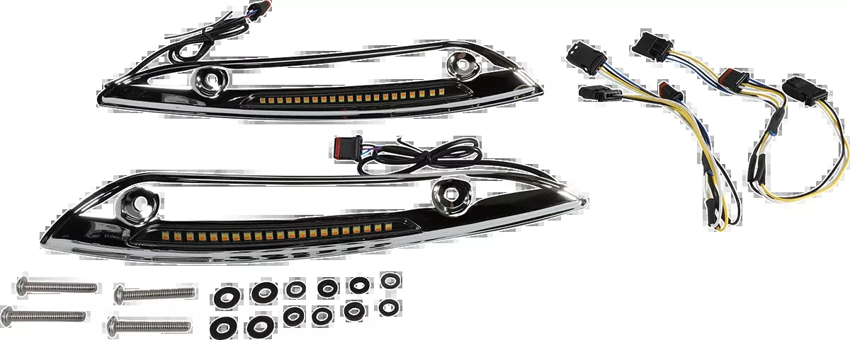 Windshield Trim - Sequential Turn Signal - Chrome