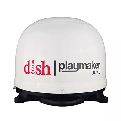 Winegard PL-8000 White Dish Playmaker HD Satellite Antenna 2 Receiver Capability
