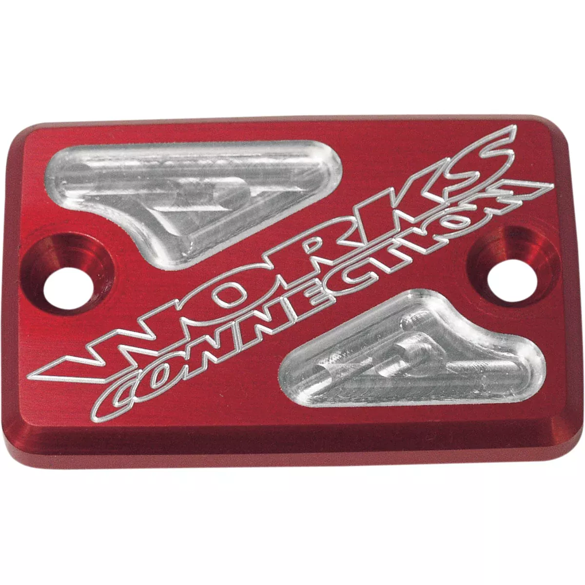 WORKS CONNECTION 0617-0062 21-205 Billet Front Brake Reservoir Covers for ATV Reservoir Cover – Brake – Red