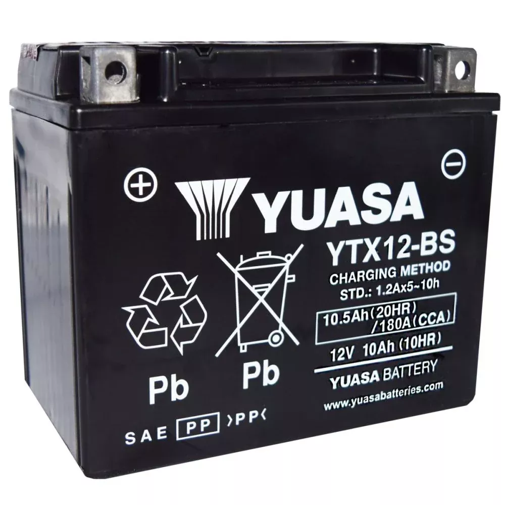 Yuasa Maintenance Free YTX12BS 12 Volt Battery YUAM3RH2STWN