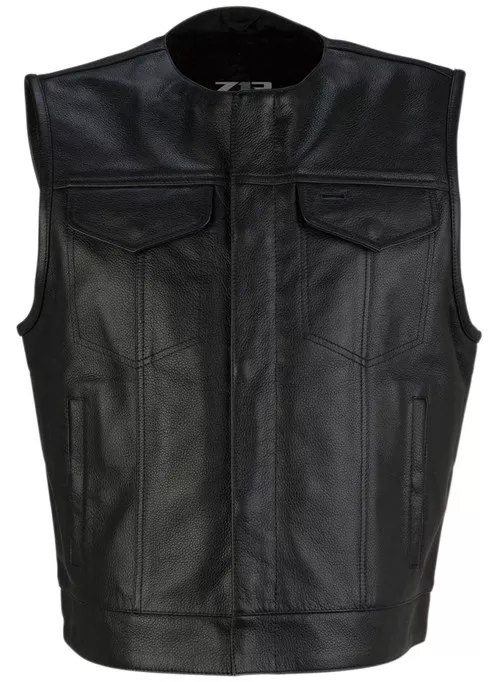 Z1R Ganja Mens Leather Vest