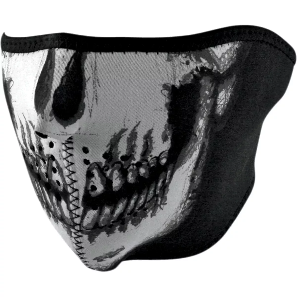 ZAN HEADGEAR 2503-0082 WNFM002HG Neoprene Half Mask — Glow-in-the-Dark Half Mask – Skull Face Glow In The Dark